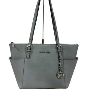 Michael Kors Charlotte Large Saffiano Leather Top-Zip Tote Bag